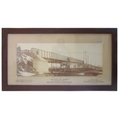 Large Historical Brighton Beach New York Railroad Bridge Photo