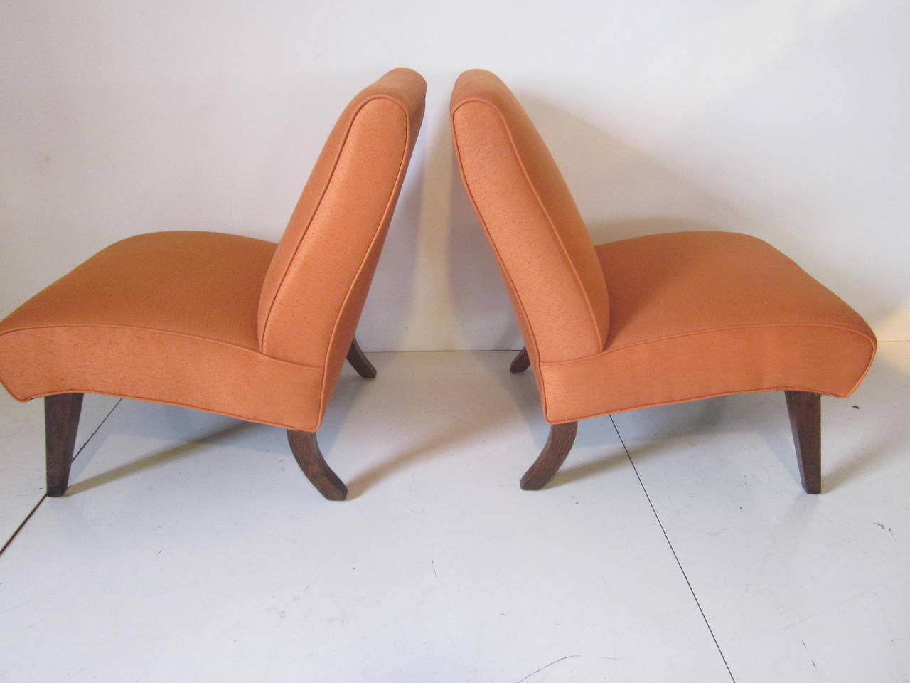 Mid-Century Modern Slipper Chairs in the Manner of Grosfeld House