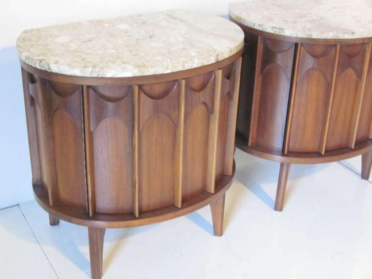 Mid-Century Modern Brasilia Nightstands/ End Tables