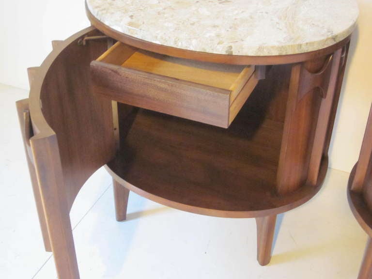 Brasilia Nightstands/ End Tables In Excellent Condition In Cincinnati, OH