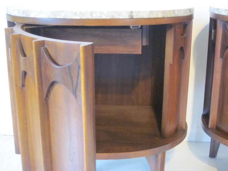 Mid-20th Century Brasilia Nightstands/ End Tables