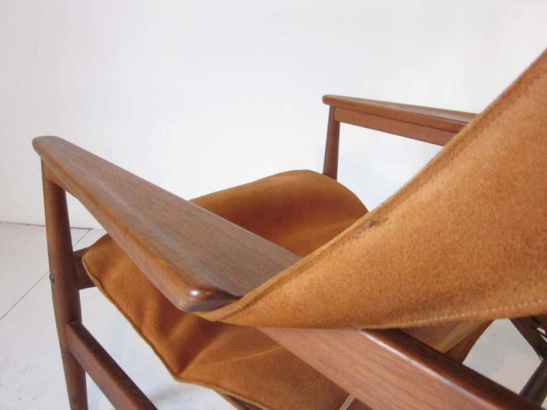 Teak Danish Sling Lounge Chair
