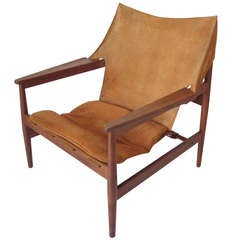 Danish Sling Lounge Chair