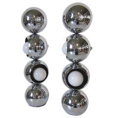 Chrome Ball Table Lamps 