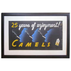 Vintage Lee Greenwell Original Artwork Camel Cigarette Advertisment 