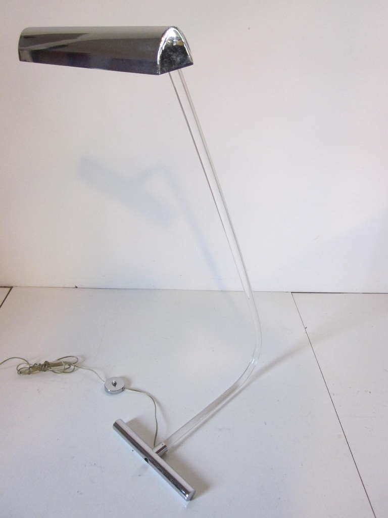 Peter Hambuger Lucite Floor Lamp