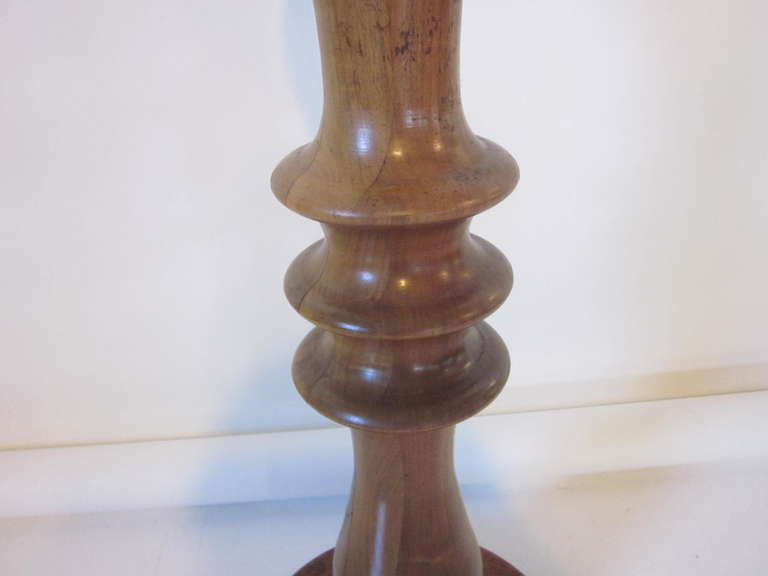 American Craftsman Powell or Coffey styled Studio Handcrafted Walnut Pedestal by Lester Holtz 