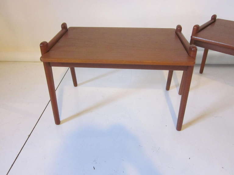 Mid-Century Modern Teak Wood Side Tables