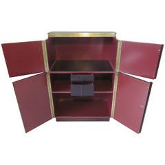 Ebony Bar Cabinet in the Manner of Paul Lafon 8