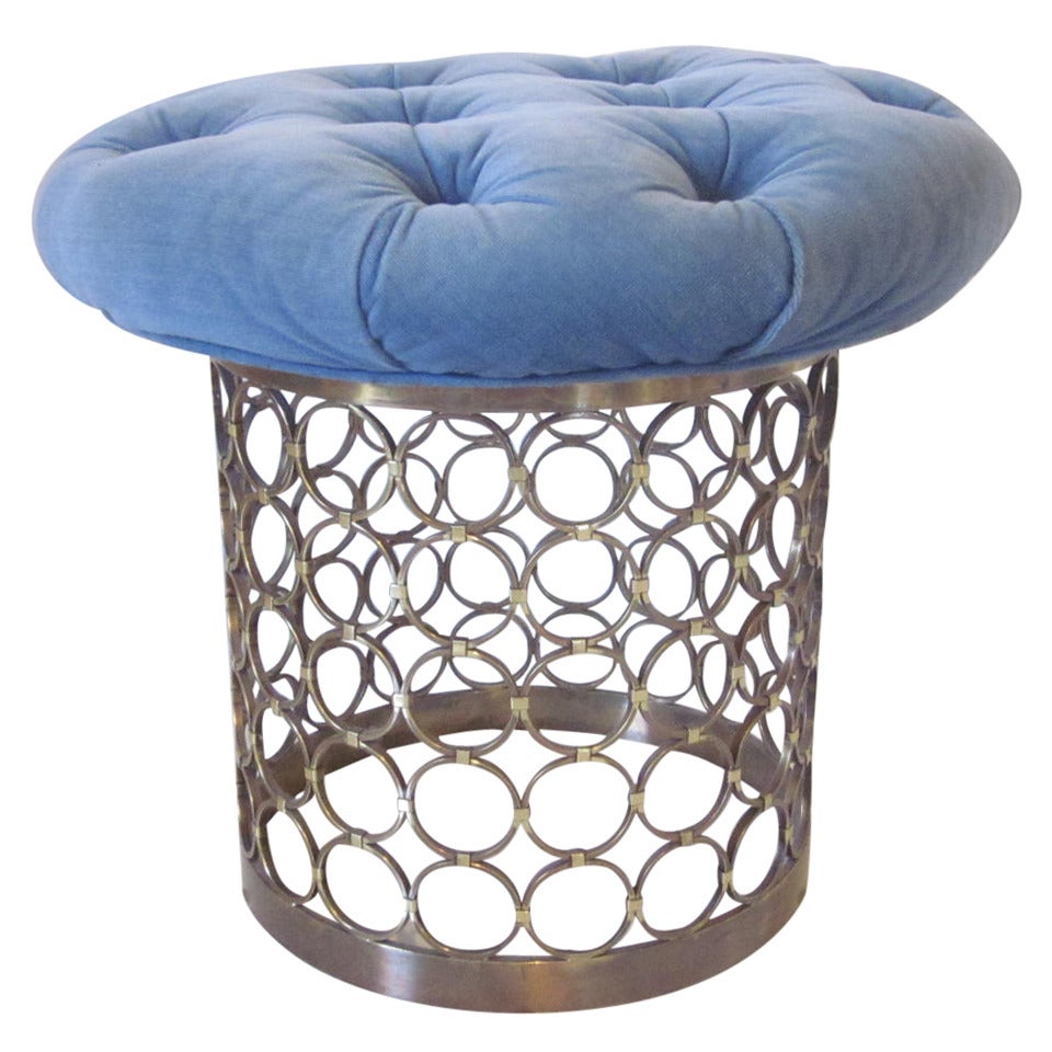 Brass Tufted Stool