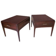 Retro Mid-Century Walnut Nightstands or End Tables