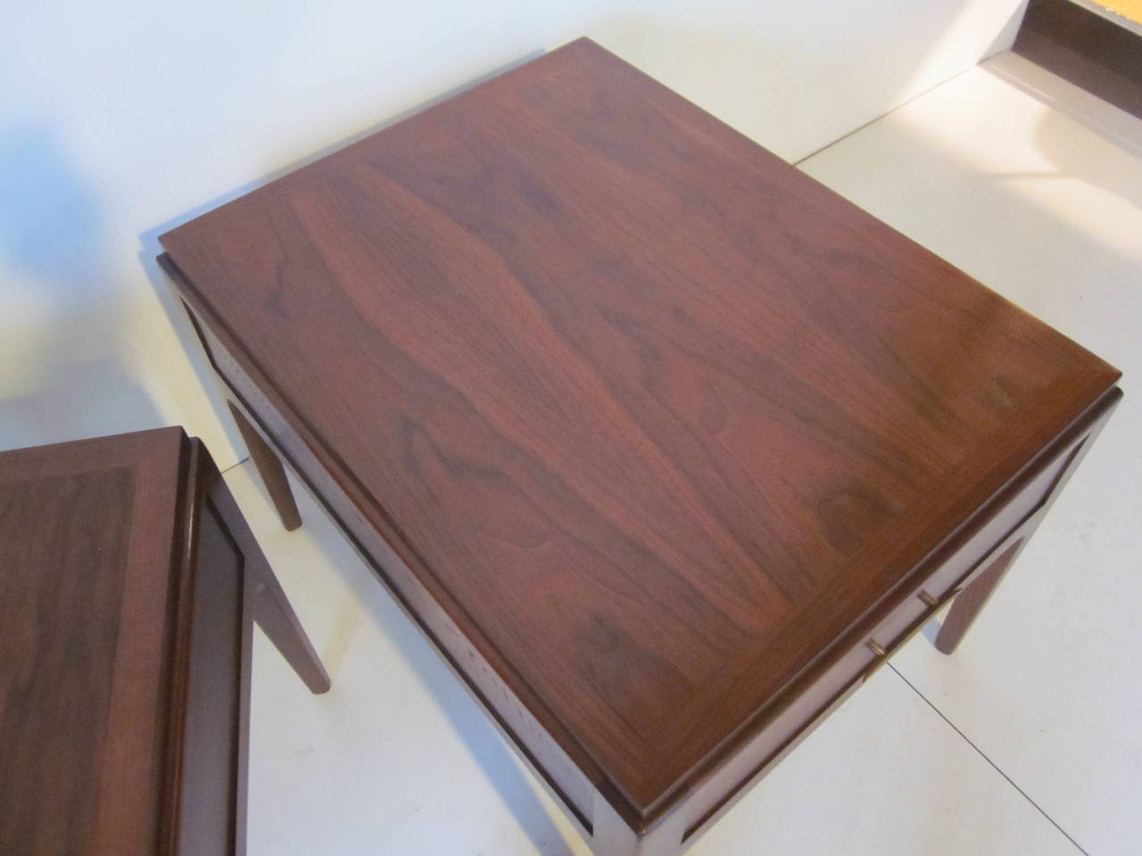 20th Century Mid-Century Walnut Nightstands or End Tables