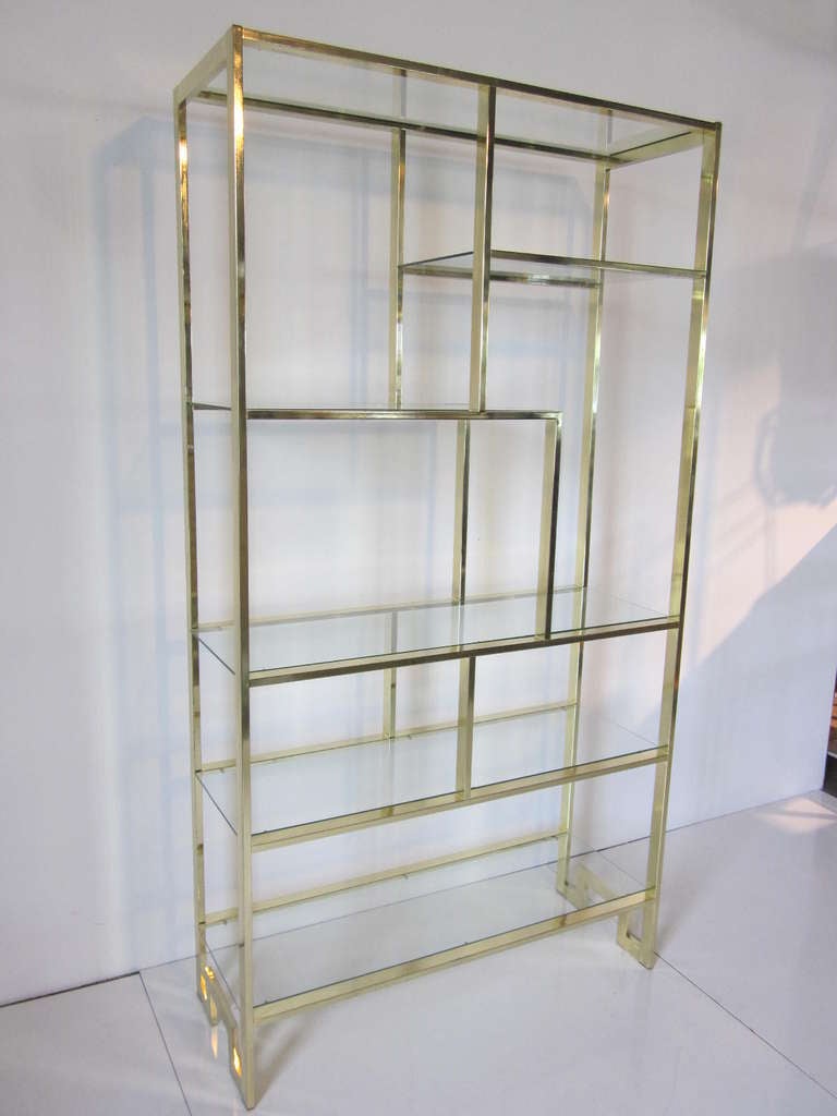 Milo Baughman Brass Etagere