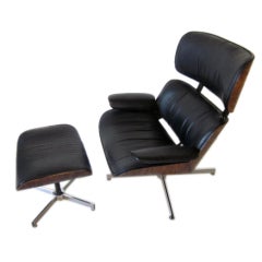 Plycraft Rosewood Lounge Chair w/ Ottoman