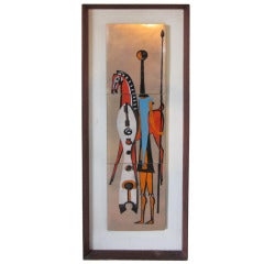 Mid Century Enameled Art