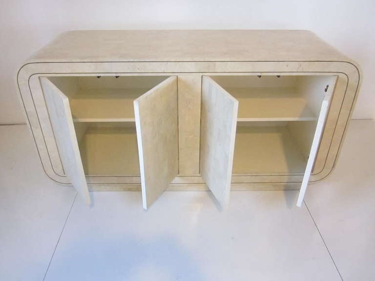 Late 20th Century Maitland Smith Tessellated Coral Credenza