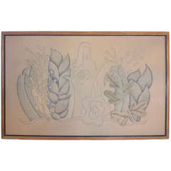 Art Deco Linoleum Relief 7