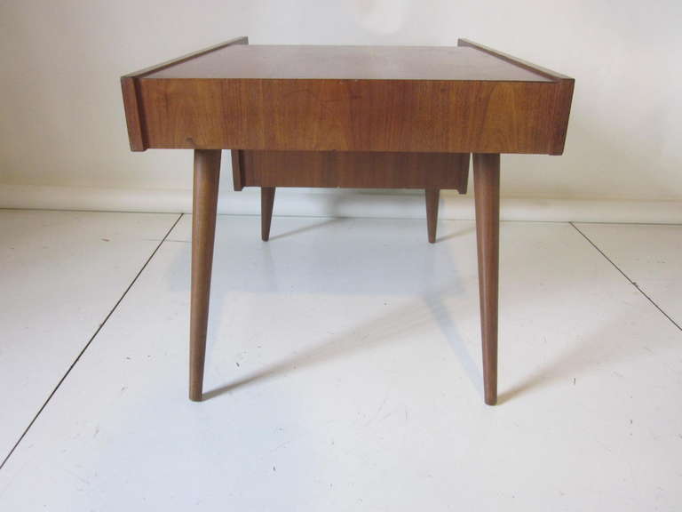 Wood Milo Baughman Side Table