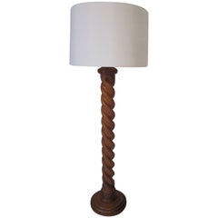 Italian Wood Carved Floor Lamp