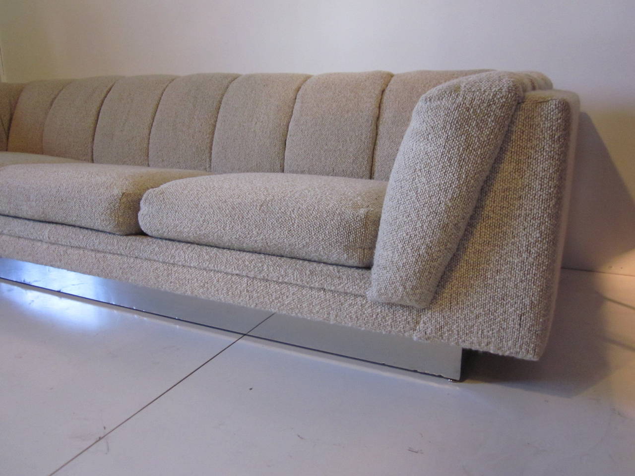 Modern Milo Baughman Styled Sofa