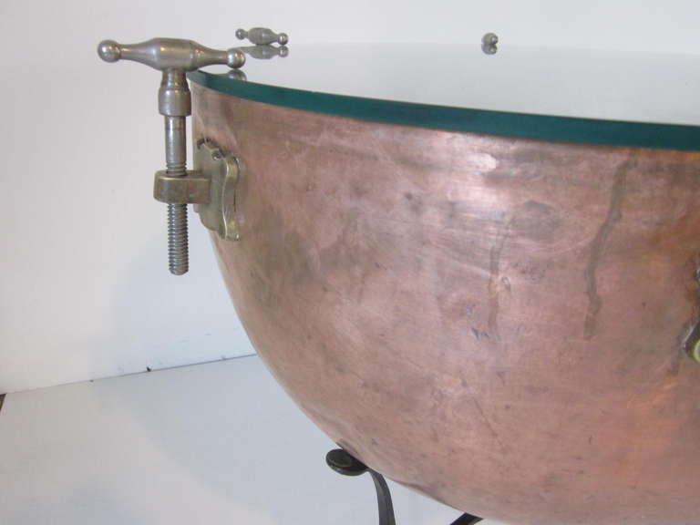 Mid-20th Century Kettle Drum Side Table