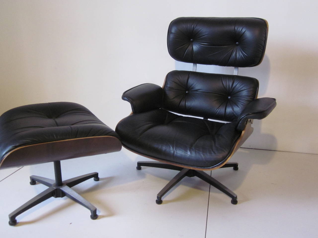 American Plycraft Rosewood and Leather Eames Styled Lounge Chair
