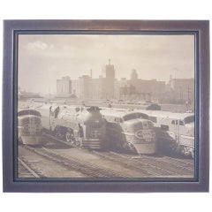Used Streamline Chicago Industrial Train Railroad Photograph 