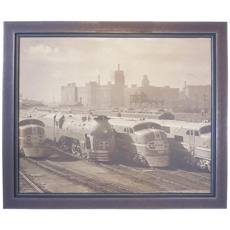 Streamline Chicago Industrial Train Railroad Photograph For Sale at 1stDibs