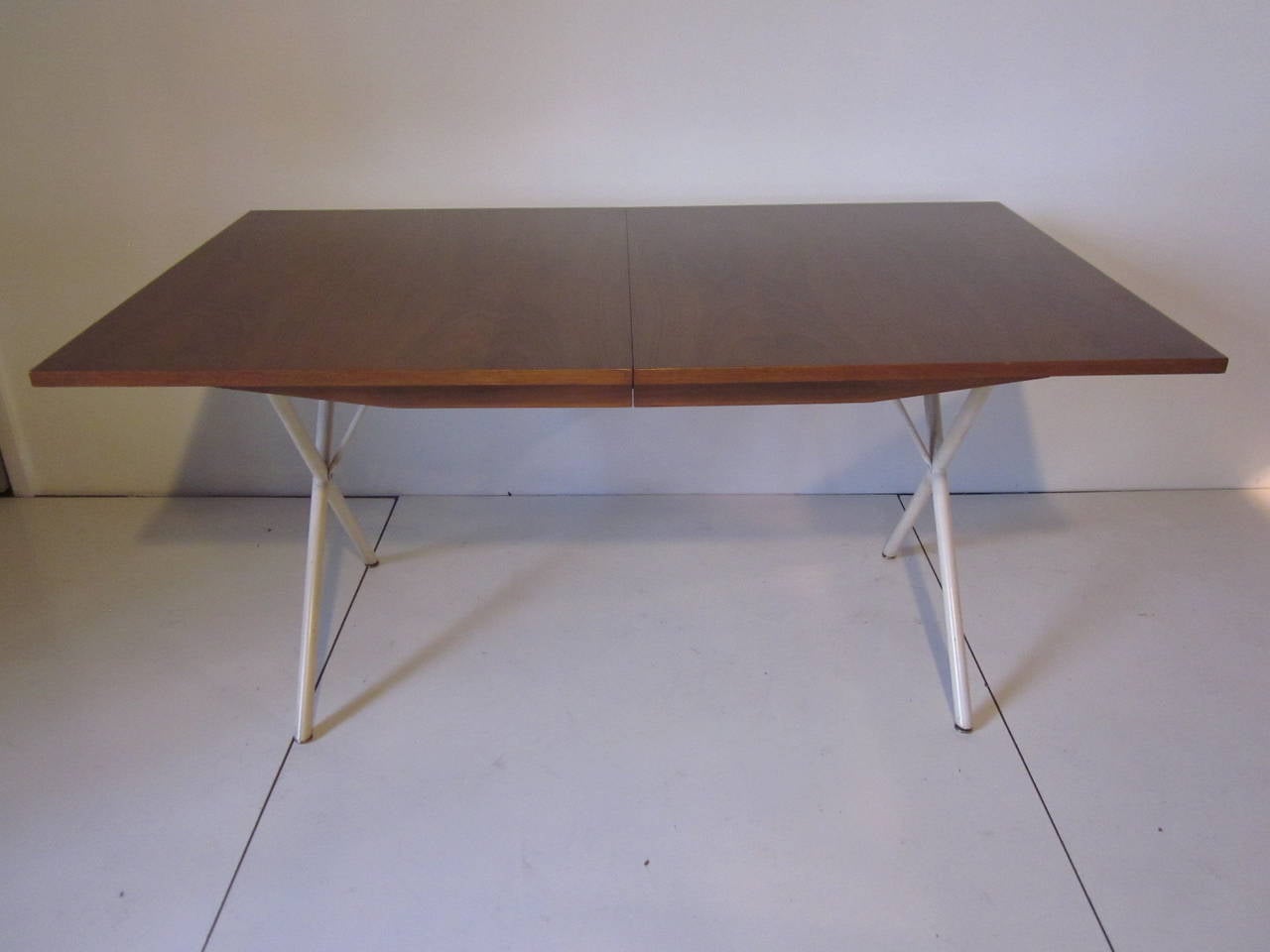 20th Century Special George Nelson X-Based Walnut Dining Table