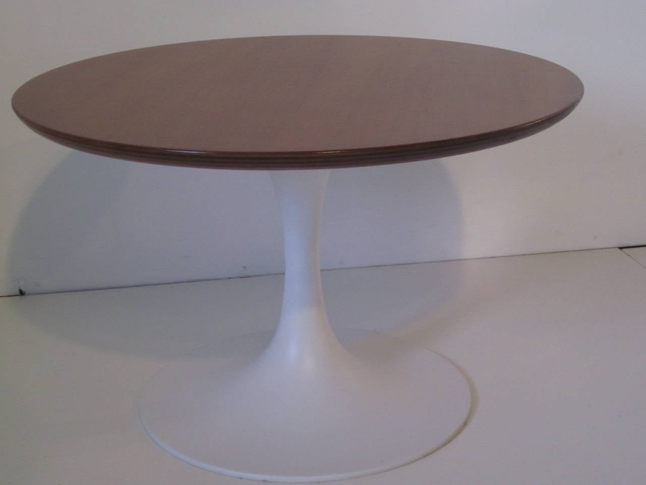 20th Century Saarinen Styled Walnut Tulip Side Table