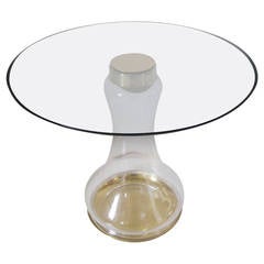 Sarreid Brass and Glass Side Table 9
