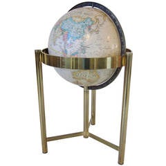 Globe with Brass Tripod Base