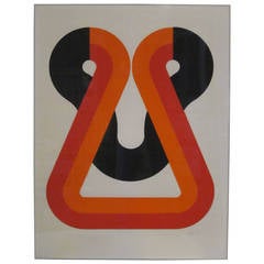1970s Litho on Paper by Japanese Artist Naomi Okuya 9