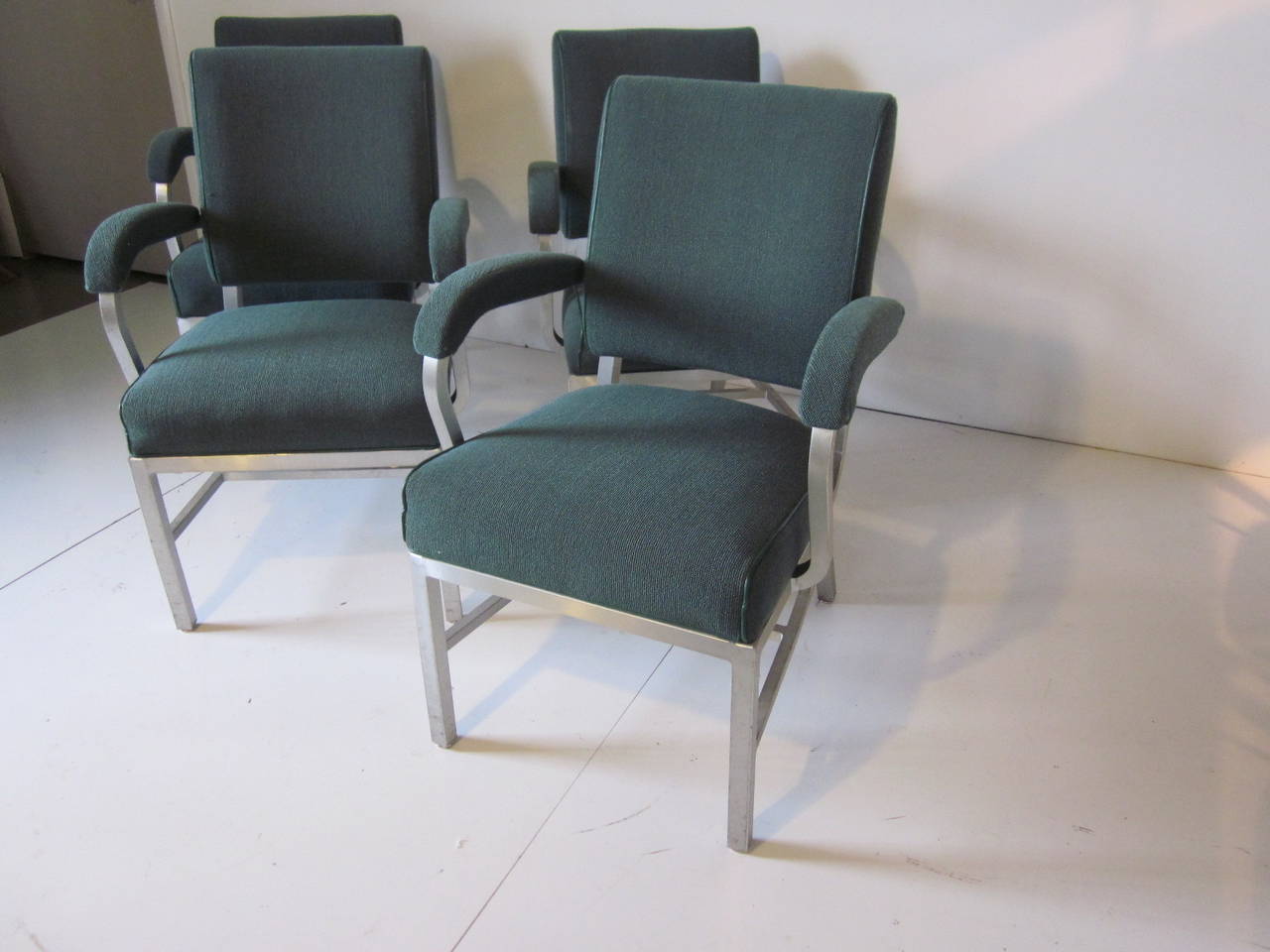 Donald Deskey Styled Industrial Art Deco Armchair Set