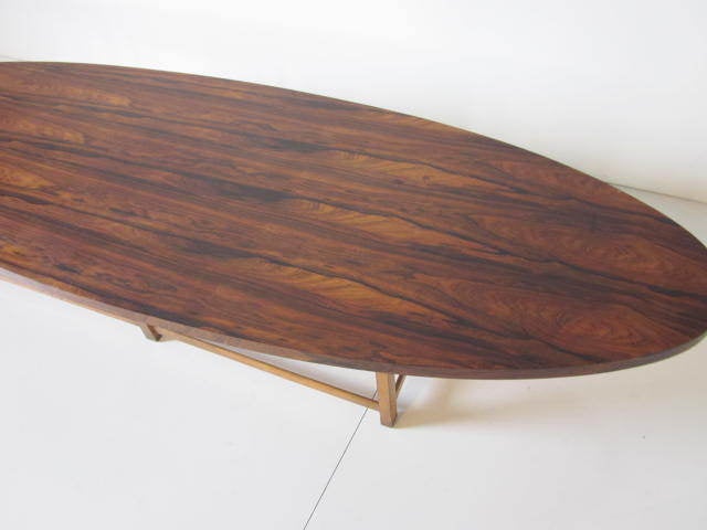 American Paul McCobb Rosewood Surfboard Table