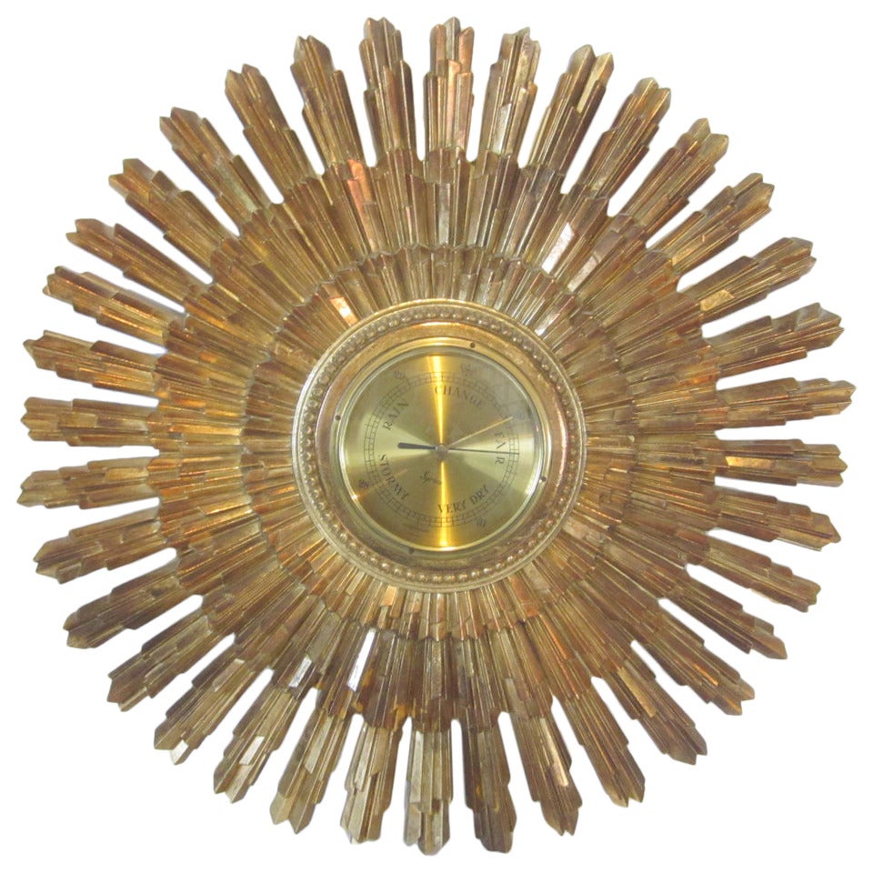 Gilt Gold Wall Barometer