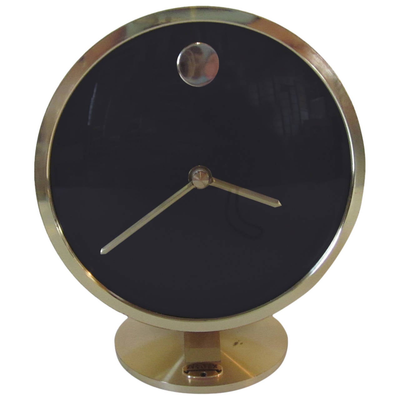 Howard Miller Brass Table Clock at 1stDibs