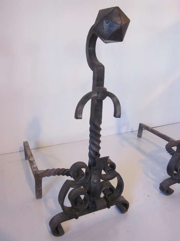 American Monumental Handcrafted Andirons & Tools