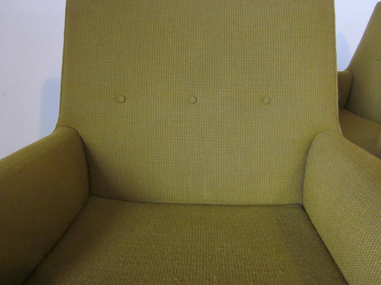 Mid-20th Century Jens Risom Swivel Chairs