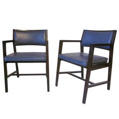 Pair of Edward Wormley Armchairs, Manufactured by Dunbar
