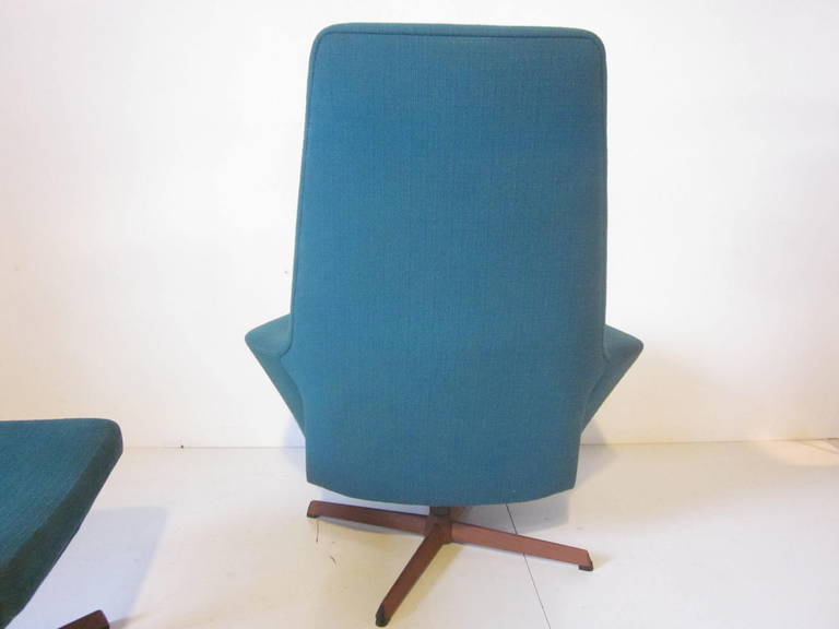 Upholstery Povl Dinesen Danish Lounge Chair Set