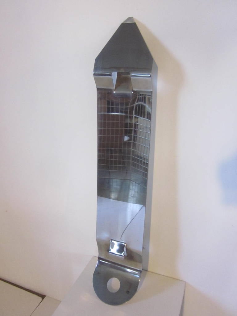 Chrome-Plated Metal Huge Can Opener in the Style of Curtis Jere