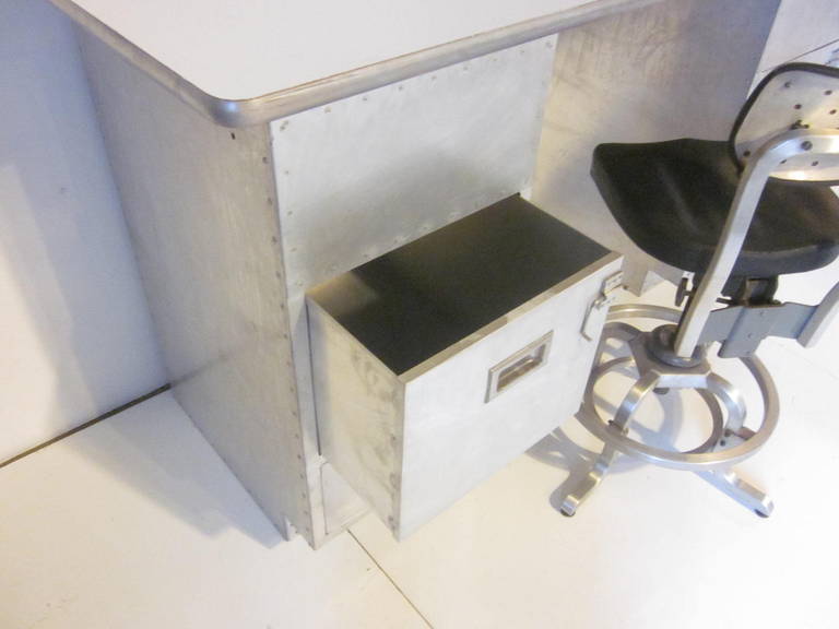 Industrial Desk or Workbench with Stool 1