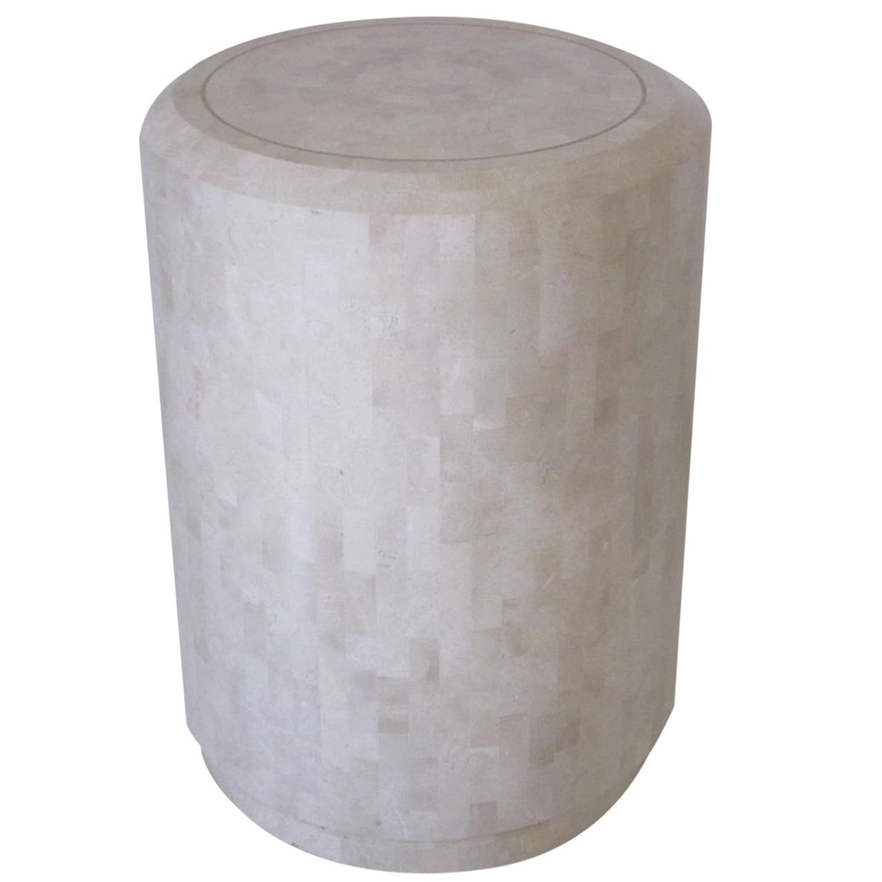 Maitland Smith Tessellated Pedestal or Side Table