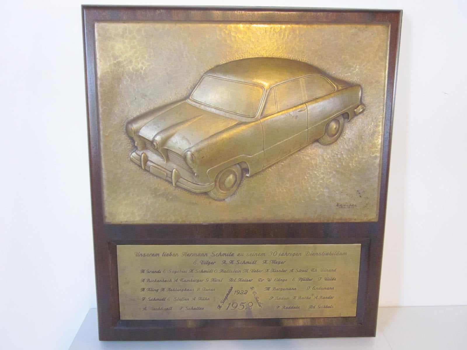 Heinser Crafted 50's German Ford Automotive Plaque