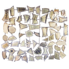 Monumental Brass Wall Sculpture in the syle of Curtis Jere 11