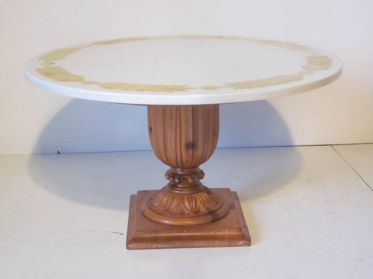 Niccolini Brass Inlay Marble Coffee Table at 1stDibs