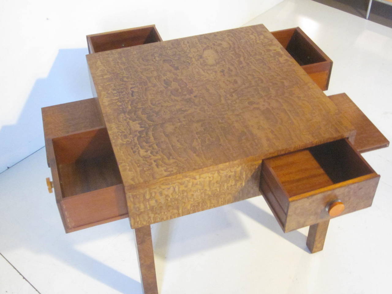 American Widdicomb Exotic Wood Coffee Table