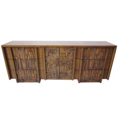 Lane Brutalist Sculptural Dresser/ Chest