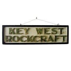 Antique Excellent Rare Early Key West Trade Sign, Double Sided